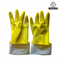ODM Găng tay cao su gia dụng màu vàng Flock Găng tay cao su có lót cho nhà bếp